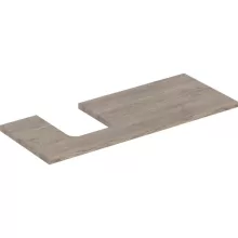   Geberit One mosdópult bal oldali kivágással 120x47 cm, pultra ültethető tálformájú mosdóhoz, hikoridió 505.295.00.6