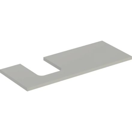 Geberit One mosdópult bal oldali kivágással 120x47 cm, pultra ültethető tálformájú mosdóhoz, matt greige 505.295.00.7