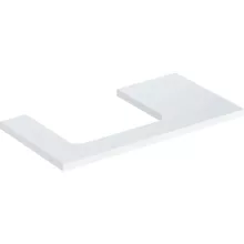   Geberit One mosdópult bal oldali kivágással 90x47 cm, pultra ültethető mosdóhoz, magasfényű fehér 505.303.00.1
