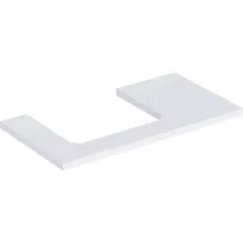   Geberit One mosdópult bal oldali kivágással 90x47 cm, pultra ültethető mosdóhoz, matt fehér 505.303.00.2