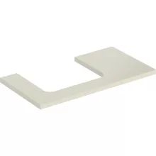   Geberit One mosdópult bal oldali kivágással 90x47 cm, pultra ültethető mosdóhoz, magasfényű homokszürke 505.303.00.4