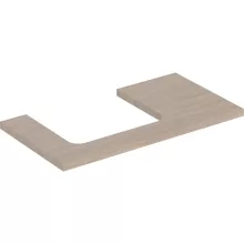   Geberit One mosdópult bal oldali kivágással 90x47 cm, pultra ültethető mosdóhoz, tölgy 505.303.00.5