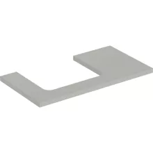   Geberit One mosdópult bal oldali kivágással 90x47 cm, pultra ültethető mosdóhoz, matt greige 505.303.00.7