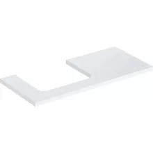   Geberit One mosdópult bal oldali kivágással 105x47 cm, pultra ültethető mosdóhoz, magasfényű fehér 505.304.00.1