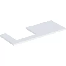   Geberit One mosdópult bal oldali kivágással 120x47 cm, pultra ültethető mosdóhoz, matt fehér 505.305.00.2