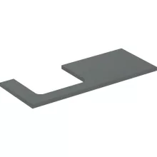   Geberit One mosdópult bal oldali kivágással 120x47 cm, pultra ültethető mosdóhoz, matt láva 505.305.00.3