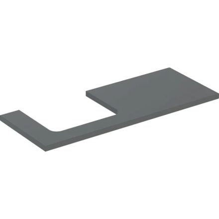 Geberit One mosdópult bal oldali kivágással 120x47 cm, pultra ültethető mosdóhoz, matt láva 505.305.00.3