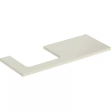   Geberit One mosdópult bal oldali kivágással 120x47 cm, pultra ültethető mosdóhoz, magasfényű homokszürke 505.305.00.4