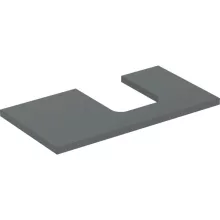   Geberit One mosdópult jobb oldali kivágással 90x47 cm, pultra ültethető tálformájú mosdóhoz, matt láva 505.313.00.3