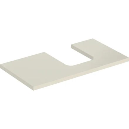 Geberit One mosdópult jobb oldali kivágással 90x47 cm, pultra ültethető tálformájú mosdóhoz, magasfényű homokszürke 505.313.00.4