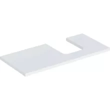   Geberit One mosdópult jobb oldali kivágással 105x47 cm, pultra ültethető tálformájú mosdóhoz, matt fehér 505.314.00.2
