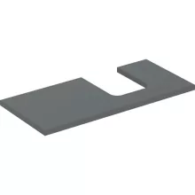   Geberit One mosdópult jobb oldali kivágással 105x47 cm, pultra ültethető tálformájú mosdóhoz, matt láva 505.314.00.3