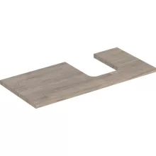   Geberit One mosdópult jobb oldali kivágással 105x47 cm, pultra ültethető tálformájú mosdóhoz, hikoridió 505.314.00.6