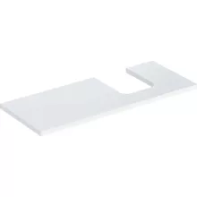   Geberit One mosdópult jobb oldali kivágással 120x47 cm, pultra ültethető tálformájú mosdóhoz, magasfényű fehér 505.315.00.1