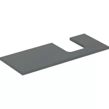   Geberit One mosdópult jobb oldali kivágással 120x47 cm, pultra ültethető tálformájú mosdóhoz, matt láva 505.315.00.3