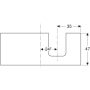 Geberit One mosdópult jobb oldali kivágással 120x47 cm, pultra ültethető tálformájú mosdóhoz, matt láva 505.315.00.3