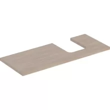   Geberit One mosdópult jobb oldali kivágással 120x47 cm, pultra ültethető tálformájú mosdóhoz, tölgy 505.315.00.5