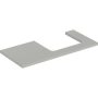 Geberit One mosdópult jobb oldali kivágással 105x47 cm, pultra ültethető mosdóhoz, matt greige 505.324.00.7