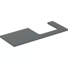   Geberit One mosdópult jobb oldali kivágással 120x47 cm, pultra ültethető mosdóhoz, matt láva 505.325.00.3