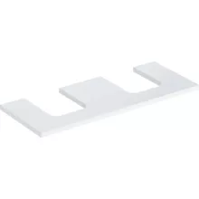   Geberit One mosdópult kivágással, két pultra ültethető tálformájú mosdóhoz 120x47 cm, magasfényű fehér 505.335.00.1