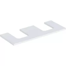   Geberit One mosdópult kivágással, két pultra ültethető tálformájú mosdóhoz 120x47 cm, matt fehér 505.335.00.2