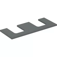   Geberit One mosdópult kivágással, két pultra ültethető tálformájú mosdóhoz 120x47 cm, matt láva 505.335.00.3