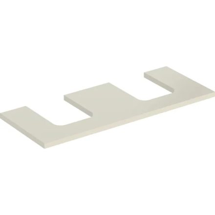 Geberit One mosdópult kivágással, két pultra ültethető tálformájú mosdóhoz 120x47 cm, magasfényű homokszürke 505.335.00.4