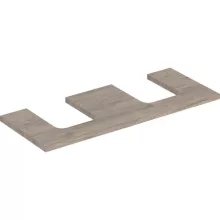   Geberit One mosdópult kivágással, két pultra ültethető tálformájú mosdóhoz 120x47 cm, hikoridió 505.335.00.6