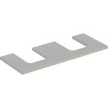   Geberit One mosdópult kivágással, két pultra ültethető tálformájú mosdóhoz 120x47 cm, matt greige 505.335.00.7