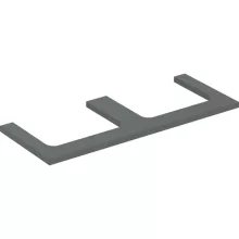   Geberit One mosdópult kivágással, két pultra ültethető mosdóhoz 120x47 cm, matt láva 505.345.00.3