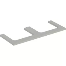   Geberit One mosdópult kivágással, két pultra ültethető mosdóhoz 120x47 cm, matt greige 505.345.00.7