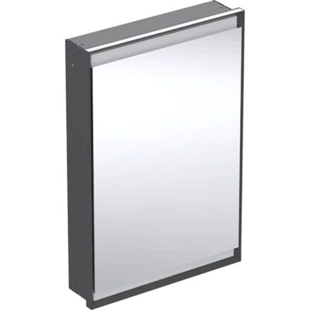 Geberit One balra nyíló tükrös szekrény 60x90 ComfortLight világítás, matt fekete 505.800.00.7