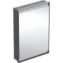 Geberit One balra nyíló tükrös szekrény 60x90 ComfortLight világítás, matt fekete 505.800.00.7