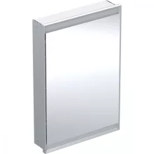   Geberit One jobbra nyíló tükrös szekrény 60x90, ComfortLight világítással, eloxált alumínium 505.801.00.1