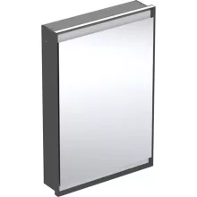   Geberit One jobbra nyíló tükrös szekrény 60x90 ComfortLight világítás, matt fekete 505.801.00.7