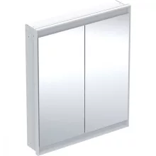   Geberit One 2 ajtós tükrös szekrény ComfortLight világítással 75x90 cm, fehér 505.802.00.2