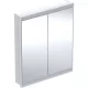 Geberit One 2 ajtós tükrös szekrény ComfortLight világítással 75x90 cm, fehér 505.802.00.2