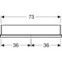 Geberit One 2 ajtós tükrös szekrény ComfortLight világítással 75x90 cm, fehér 505.802.00.2