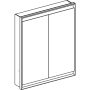 Geberit One 2 ajtós tükrös szekrény ComfortLight világítással 75x90 cm, fehér 505.802.00.2