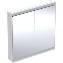  Geberit One 2 ajtós tükrös szekrény ComfortLight világítással 90x90 cm, fehér 505.803.00.2