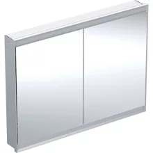   Geberit One 2 ajtós tükrös szekrény ComfortLight világítással 120x90 cm, eloxált alumínium 505.805.00.1