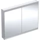 Geberit One 2 ajtós tükrös szekrény ComfortLight világítással 120x90 cm, eloxált alumínium 505.805.00.1