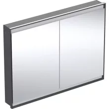   Geberit One 2 ajtós tükrös szekrény ComfortLight világítással 120x90 cm, matt fekete 505.805.00.7