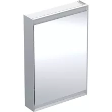   Geberit One tükrös szekrény balra nyíló ajtóval 60x90 cm, világítással, alumínium 505.810.00.1