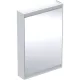 Geberit One tükrös szekrény balra nyíló ajtóval 60x90 cm, világítással, fehér 505.810.00.2