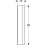 Geberit One tükrös szekrény két ajtóval 75x90 cm, világítással, fehér 505.812.00.2