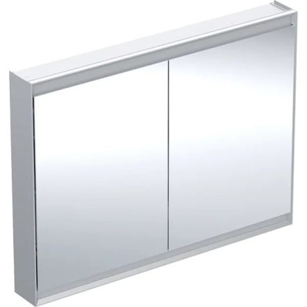 Geberit One tükrös szekrény két ajtóval 120x90 cm, világítással, alumínium 505.815.00.1
