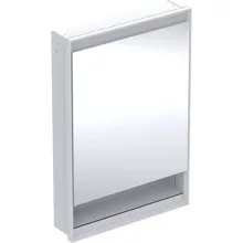   Geberit One balra nyíló tükrös szekrény polccal és világítással 60x90 cm, fehér 505.820.00.2