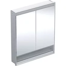   Geberit One tükrös szekrény polccal és ComfortLight világítással 75 cm, eloxált alumínium 505.822.00.1
