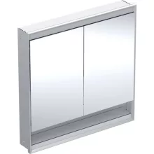   Geberit One tükrös szekrény polccal és ComfortLight világítással 90 cm, eloxált alumínium 505.823.00.1